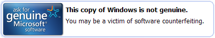 This copy of Windows is not genuine.