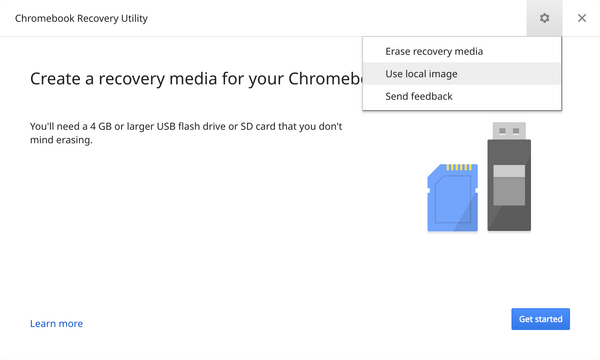 chrome os linux usb disk image